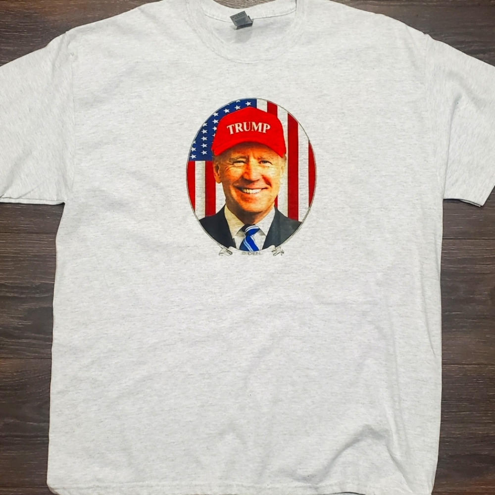 Biden in a trump hat tshirt